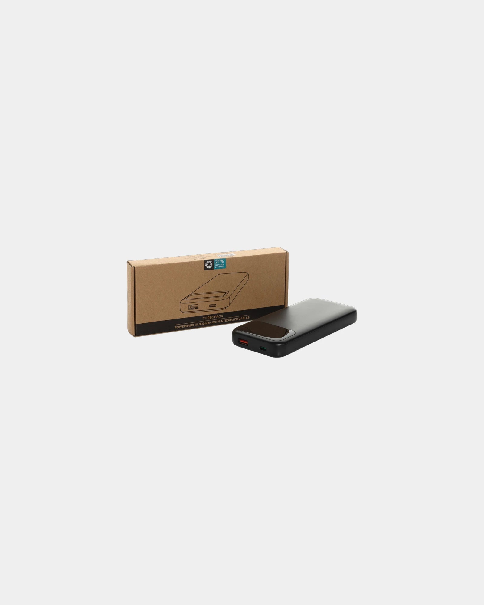 Powerbank 10.000mAh en plastique recyclé à personnaliser - 1